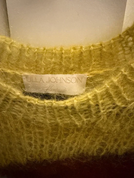 Ulla Johnson Colorblock Mohair Sweater in Yellow, Burgundy & Light Blue - Picture 2 of 2